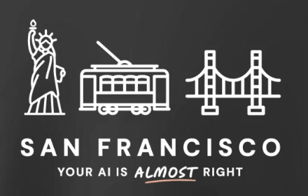 San Francisco shirt featuring a cable car, Golden Gate Bridge and Statue of Liberty